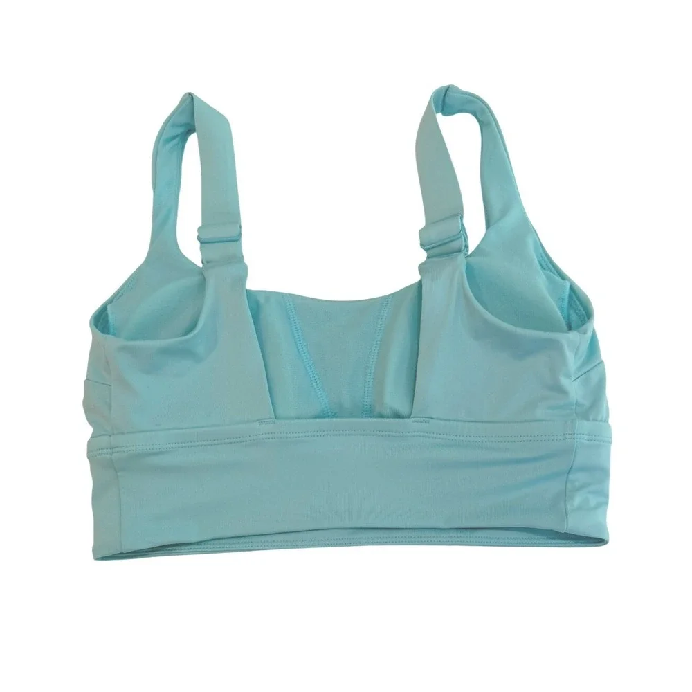 Nike Womens Light Blue Adjustable Strap‎ Sports Bra Size Small Aqua Swoosh